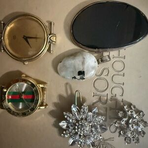 Elegant Gold and Silver Women's Accessories Set